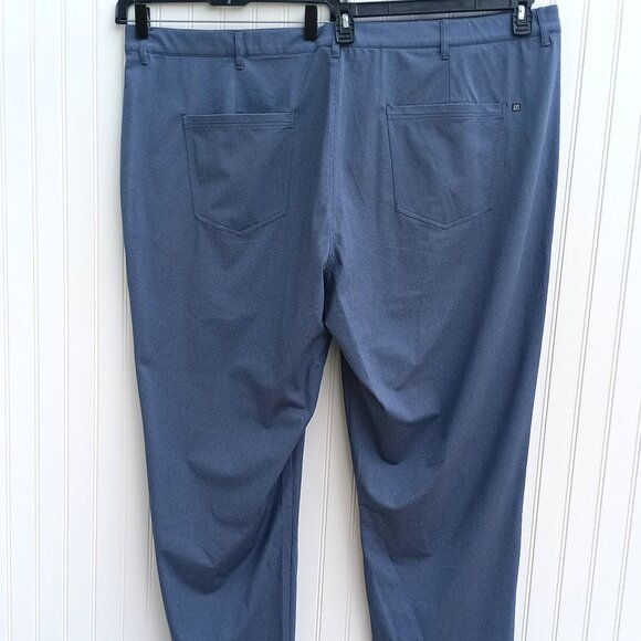 01 ALGO Pants 52 x 32 Gray Performance Fit Moisture Wicking UPF 40 Comfort Mens - Picture 9 of 16